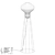 Metal Glass Floor Lamp 40W 3D model small image 2