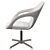 Magnus Textile Light Grey Chair 3D model small image 8