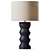 Elegant Dublin Ceramic Table Lamp 3D model small image 1