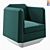 Sleek FA7 Cider Chair 3D model small image 1