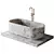 Luxury Marble Freestanding Bath Set 3D model small image 3