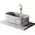 Luxury Marble Freestanding Bath Set 3D model small image 11