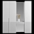 Modular Wardrobe Furniture Kit 3D model small image 1