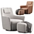 Modern Design Alexander Armchair: 3D Model 3D model small image 1