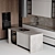 Customizable Modern Kitchen Model 3D model small image 6