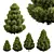 Italian Cypress Bush 3D Models 3D model small image 1