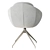 Gamble Textile Light Grey Chair 3D model small image 5