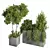 Rustic Garden Trio Set 3D model small image 1