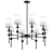 Venom Black Chandelier Fixture 3D model small image 1