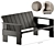 Modern Outdoor Sofa by Hay 3D model small image 1