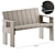 Modern Outdoor Dining Bench: Hay 3D model small image 1