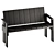 Modern Outdoor Dining Bench: Hay 3D model small image 2