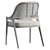 Rustic Modern Dining Chair 3D model small image 4