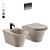 Avigo Wall-Hung WC & Bidet 3D model small image 1