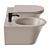 Avigo Wall-Hung WC & Bidet 3D model small image 2