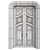 Classic-Style 3D Door 1800mm 3D model small image 6