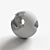 Limestone Sphere in Stone Bowl 3D model small image 4