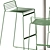 Scandinavian Style Cafe Set: Muuto Soft Table & Hay Hee Stool 3D model small image 5