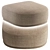 Fabro End Pouf - Latte Beige 3D model small image 2