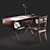 Modern Minimalist Oscar Giorgio Desk 3D model small image 8