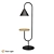 Dion Black Floor Lamp with Wireless Charging 3D model small image 1
