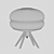 Modern Black Table Lamp 07706-T 3D model small image 2