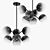 Modern Staggered Glass Pendant Light 3D model small image 2