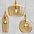 Elegant KYOTO Pendant Gold Lighting 3D model small image 2