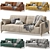 Leri Velvet Sofa with Accessories 3D model small image 1