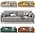 Leri Velvet Sofa with Accessories 3D model small image 2