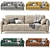 Leri Velvet Sofa with Accessories 3D model small image 4