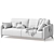 Leri Velvet Sofa with Accessories 3D model small image 7