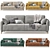 Leri Velvet Sofa with Accessories 3D model small image 12