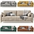 Leri Velvet Sofa with Accessories 3D model small image 13