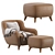 Luxury Happy Velvet Armchair from Divan.ru 3D model small image 4