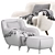 Luxury Happy Velvet Armchair from Divan.ru 3D model small image 7