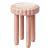 Artisanal Ceramic Stool Design 3D model small image 2