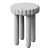 Artisanal Ceramic Stool Design 3D model small image 3