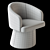 Elegant Bull Dining Chair 3D model small image 6