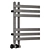 Designer Anthracite Heated Towel Rail 3D model small image 2