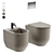 Italian Design Stino WC Set 3D model small image 1