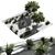  Charming Town Square Landscape 3D model small image 1