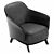 Modern Kaori Armchair by Poliform 3D model small image 3