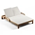 Seamless Textured Double Lounger 3D model small image 3