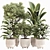 Stylish Indoor Plant Set 092 3D model small image 1