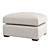 Landon Ottoman: Stylish Elegance Defined 3D model small image 1