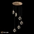 Vixi Gold Pendant Light Modern 3D model small image 1