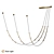 Bofort Bronze Pendant Light 160cm 3D model small image 1