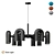 Kanti Loft Hanging Chandelier Set 3D model small image 1