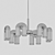 Kanti Loft Hanging Chandelier Set 3D model small image 5